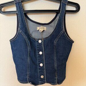Madewell Jean Buttondown Tank Top